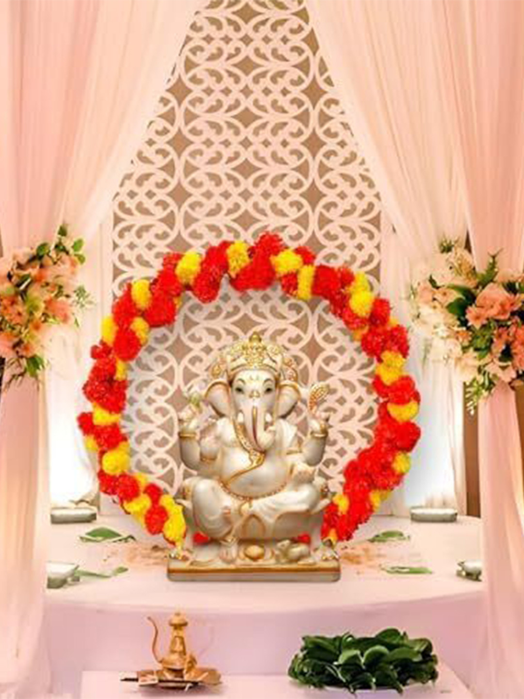 Special You 5 Pcs PVC Backdrop Stand Ganesh Chaturthi Decoration Items
