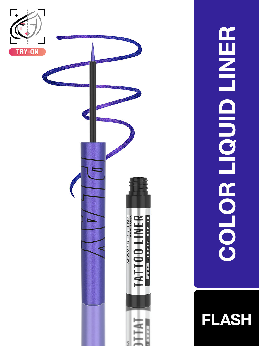 Maybelline New York Tattoo Play Metallic Liquid Eyeliner 2.1ml - Flash