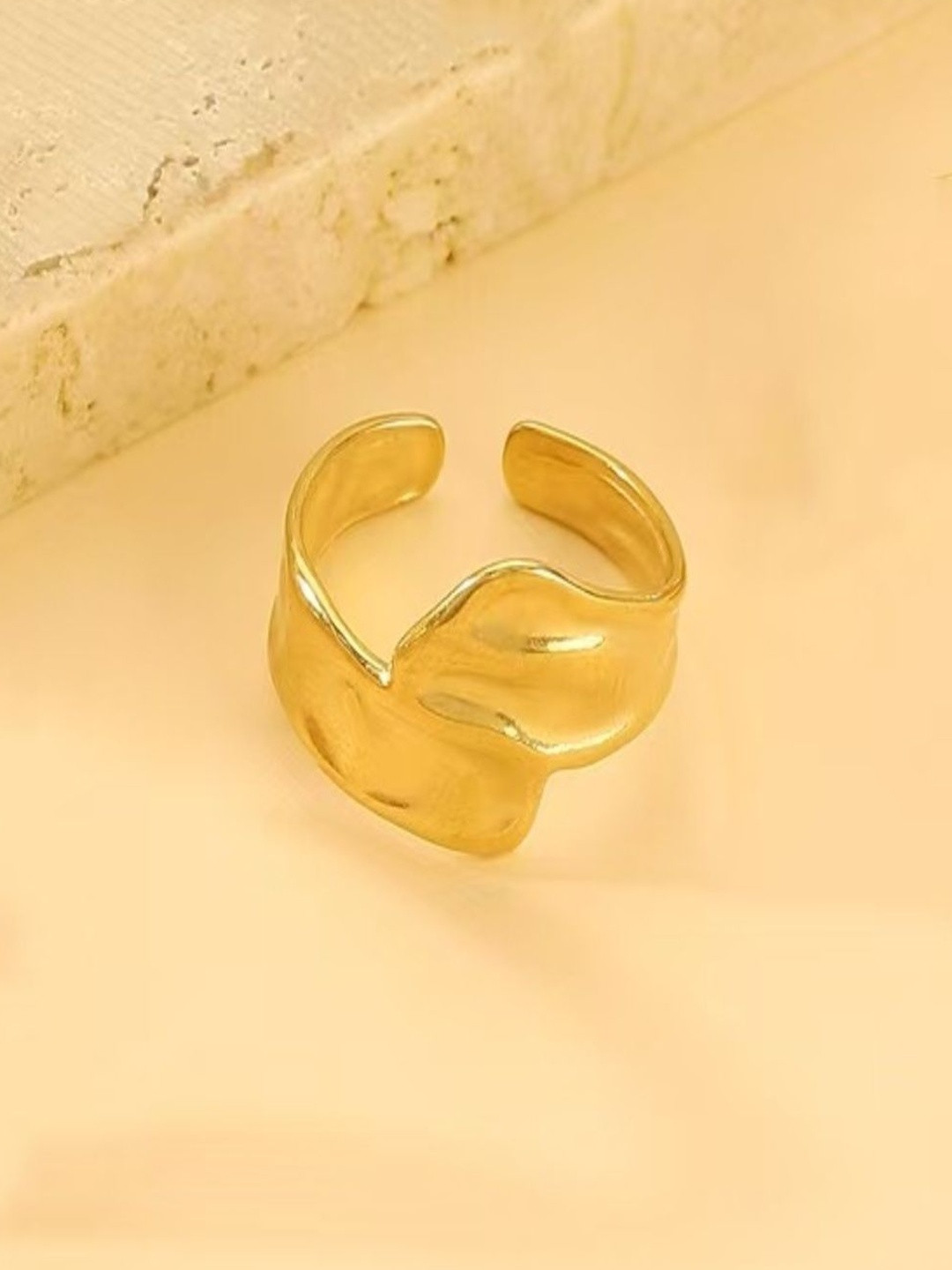 Sapraa Trends Anti Tarnish Adjustable Statement Rings