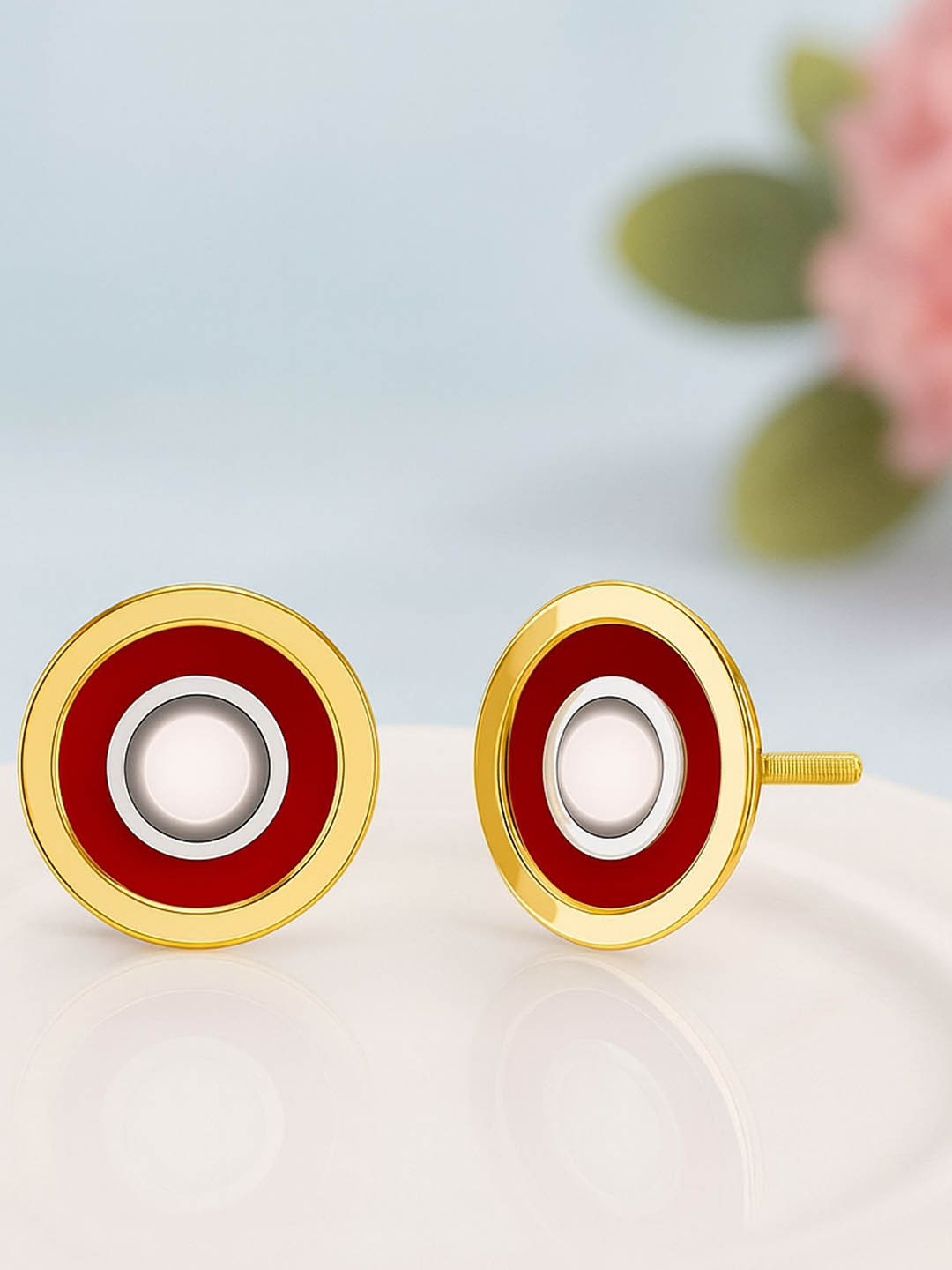 KISNA DIAMOND AND GOLD JEWELLERY Women 18KT Encircle Gold Earrings - 3.46g