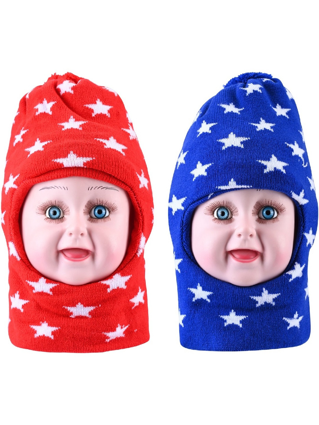 Queen Style Unisex Kids Printed Woolen Monkey Caps
