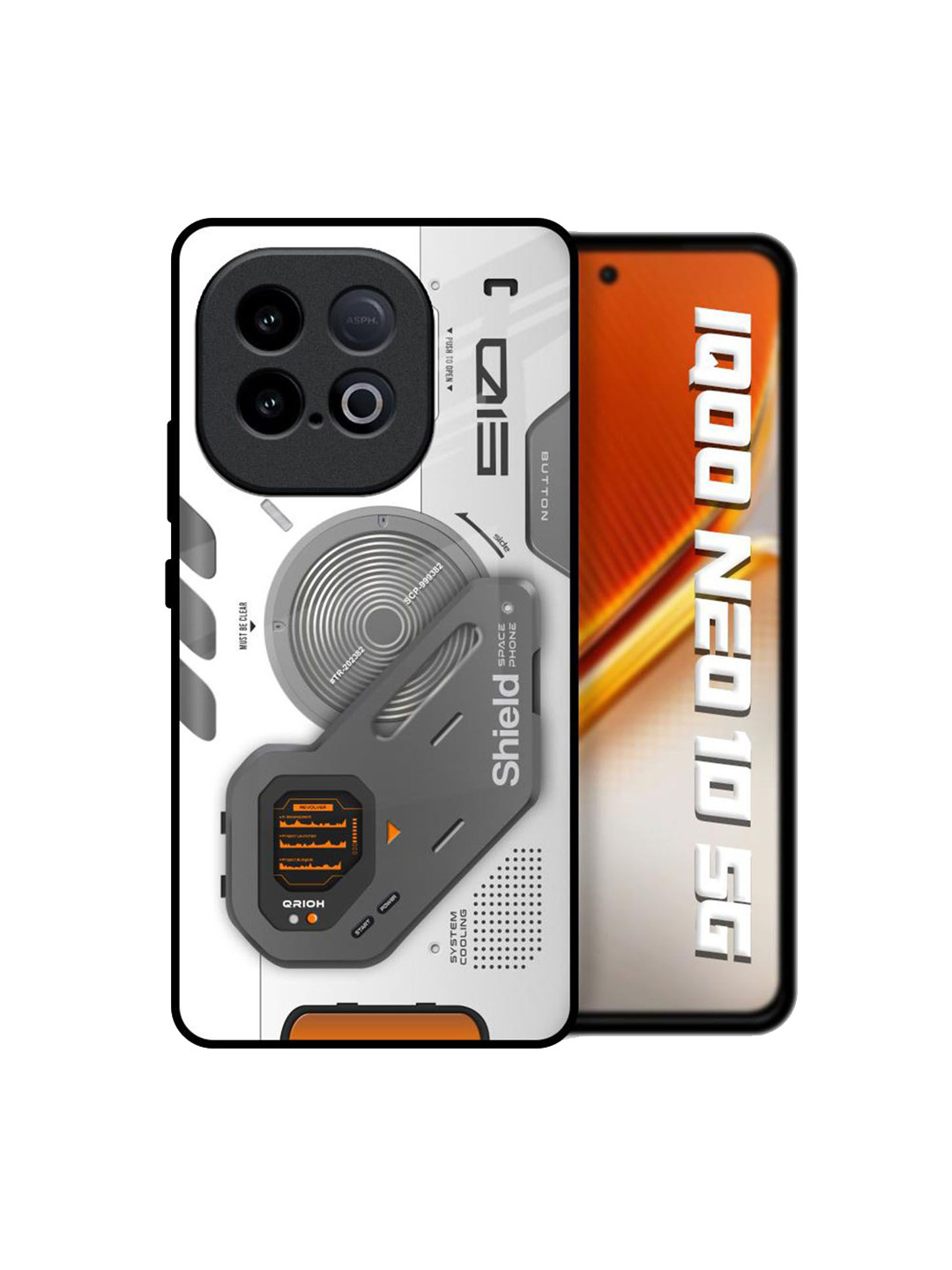 QRIOH Unisex iQOO Neo 10 5G Typography Liberty Cyber Shockproof Glass Back Case