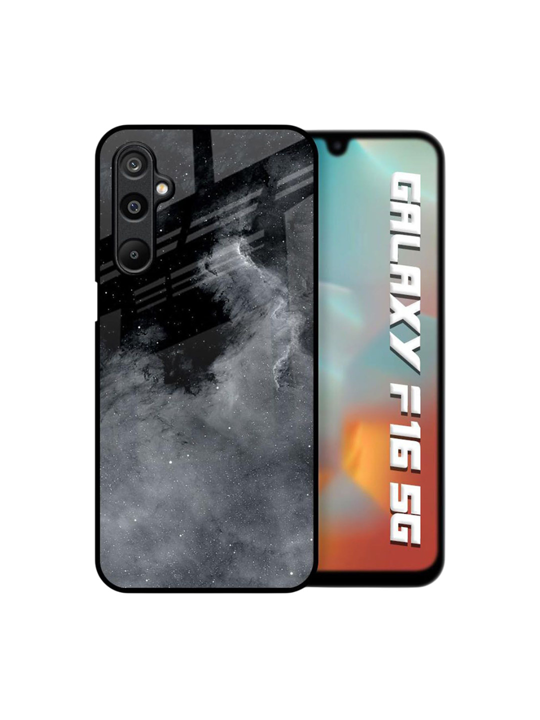 QRIOH Unisex Samsung Galaxy F16 5G Abstract Fossil Gradient Shockproof Glass Back Case