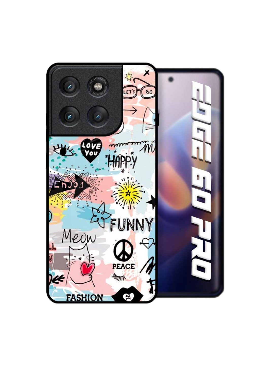 QRIOH Unisex Motorola Edge 60 Pro Quirky Just For You Shockproof Glass Back Case