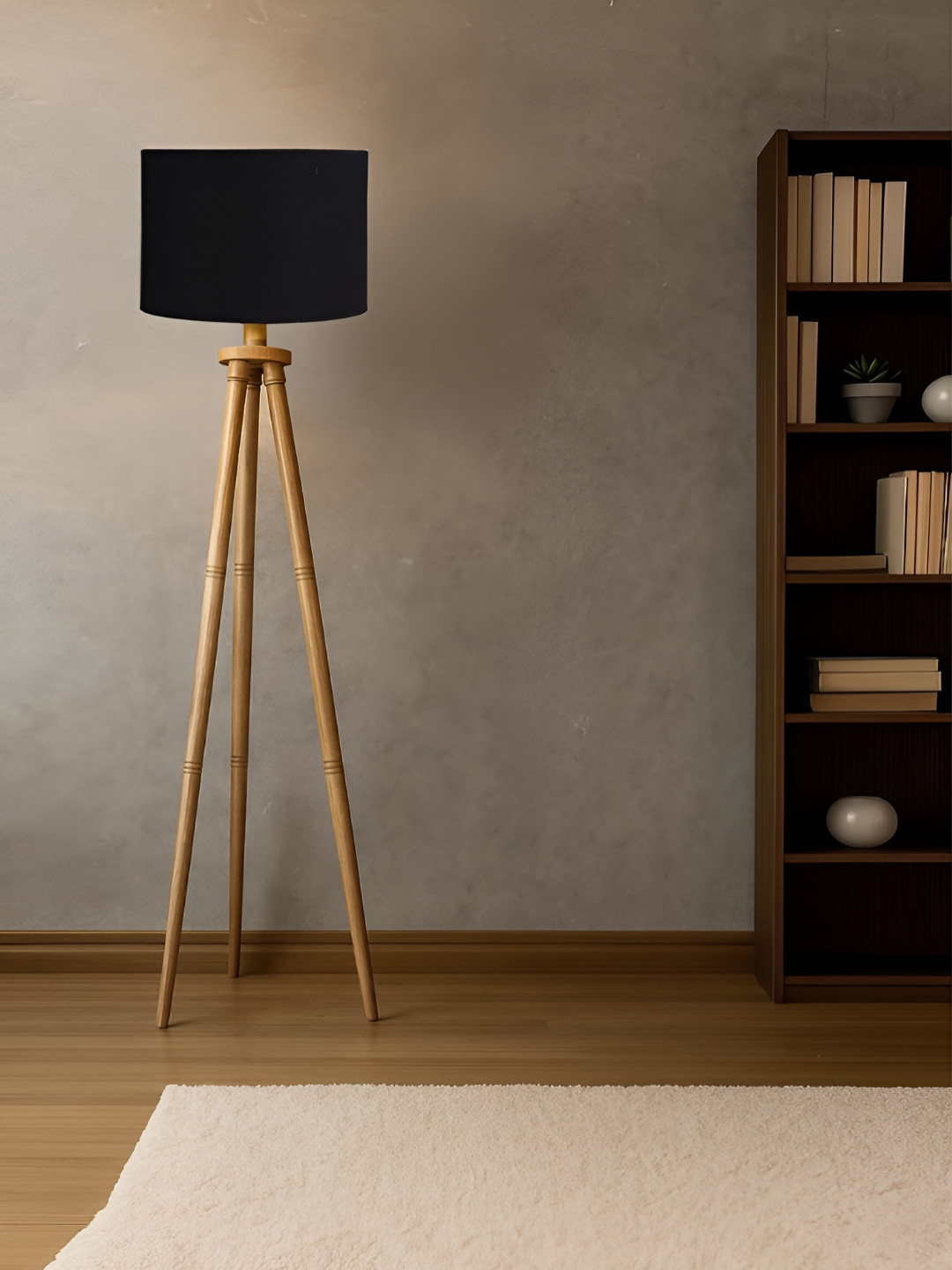Devansh Wooden Floor Lamp