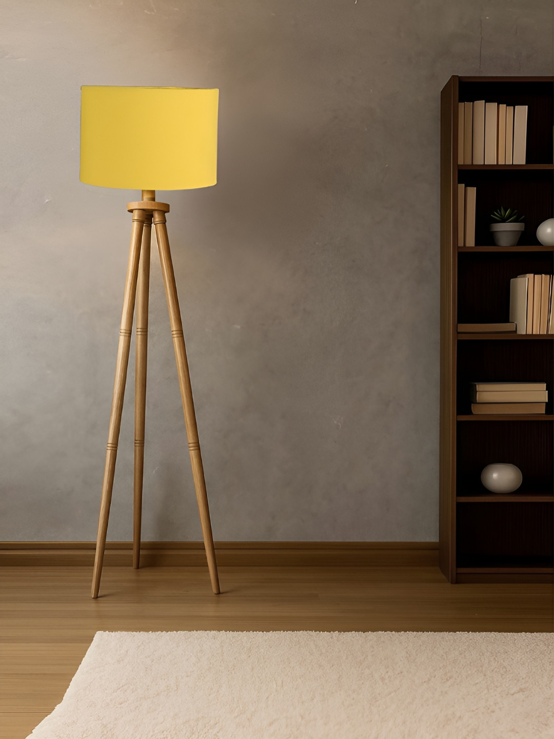 Devansh Wooden Floor Lamp