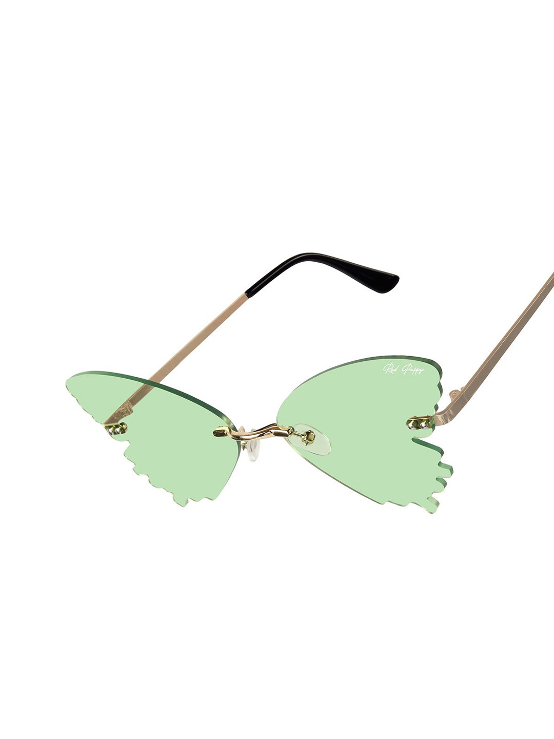 Woggles Women Rimless Butterfly Sunglasses with UV Protected Lens WO-RP-P-CHO1C4