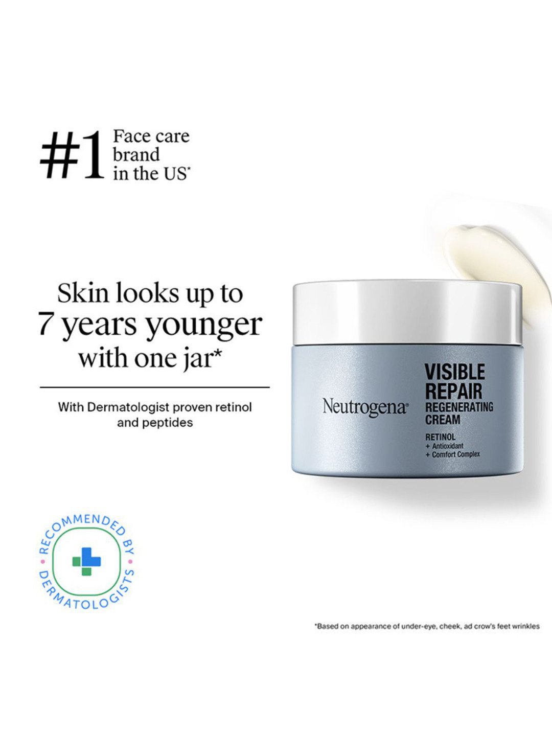 Neutrogena Visible Repair Regenerating Retinol Cream For Smooth Skin Texture - 50g