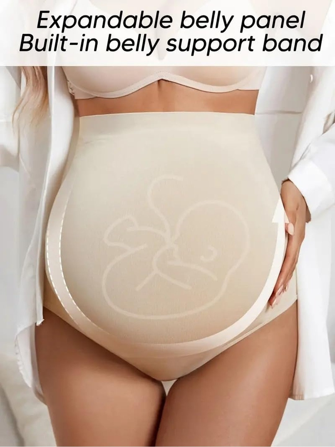 Eleg & Stilance Women High Waist Cotton Stretch Maternity Briefs