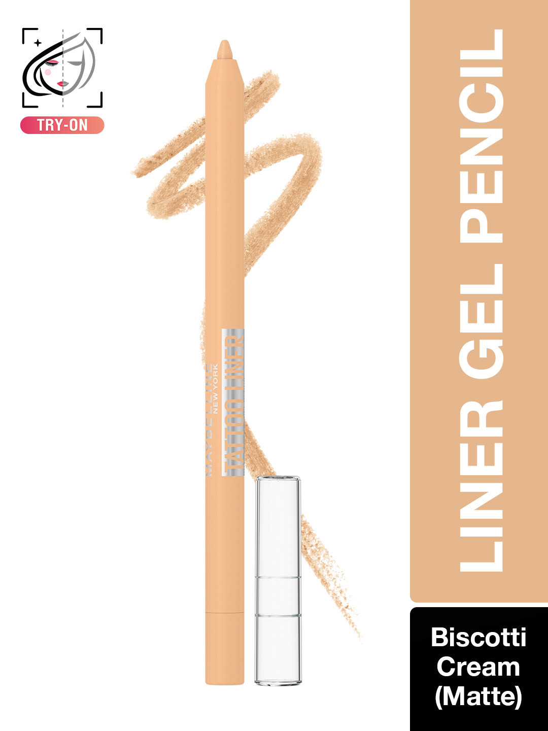 Maybelline New York Tattoo 36H Wear Matte Eye Liner Gel Pencil - Biscotti Cream