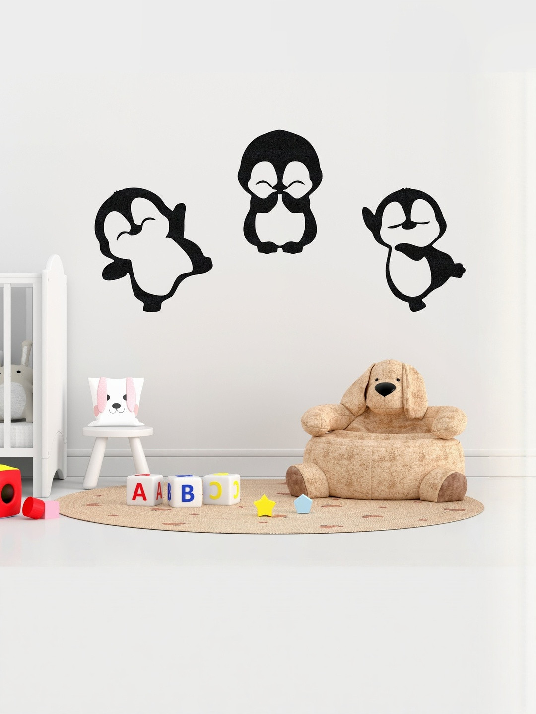 GloShvi Set of 3 Cute Baby Dancing Penguins Wall Art