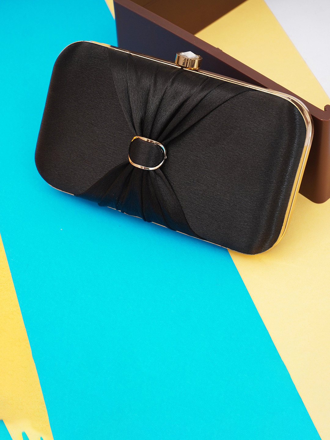 FOR THE BEAUTIFUL YOU Buckle Detail Box Clutch