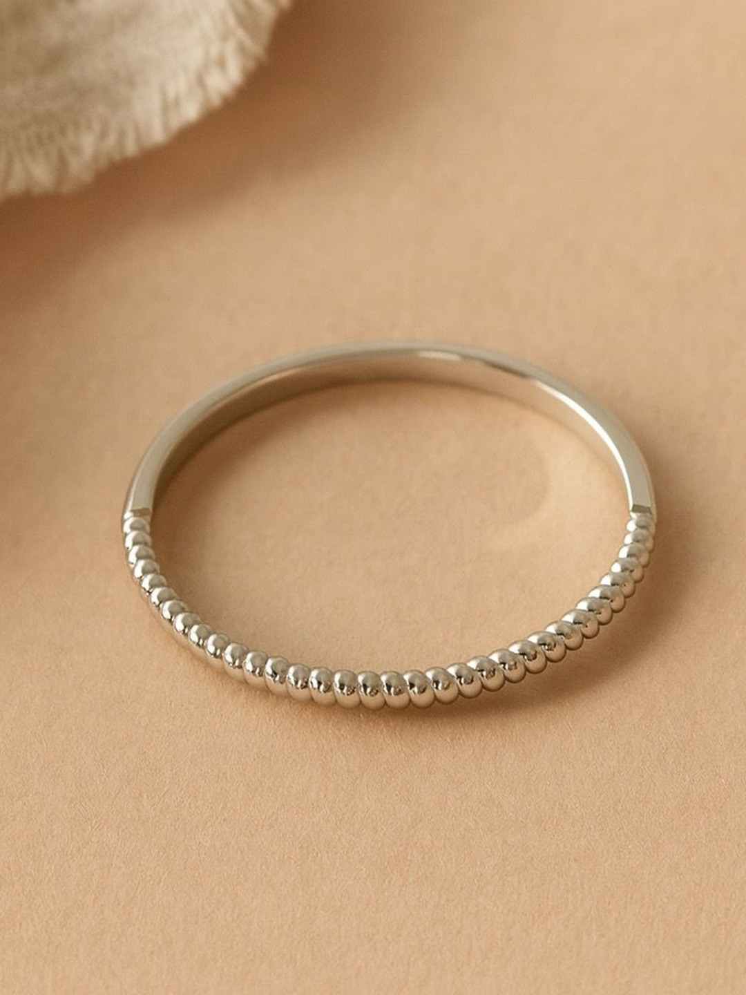 Anushka Jain Jewellery 925 Sterling Silver-Plated Half Twisted Finger Ring