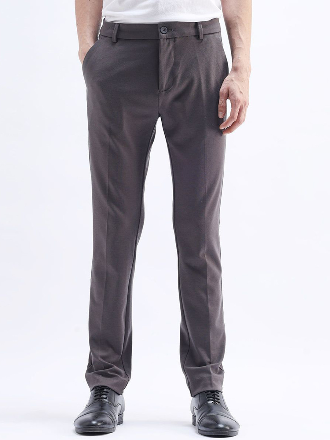 The Collection Treasure Thunderstrom Men Mid-Rise Tailored Slim Fit Regular Trousers