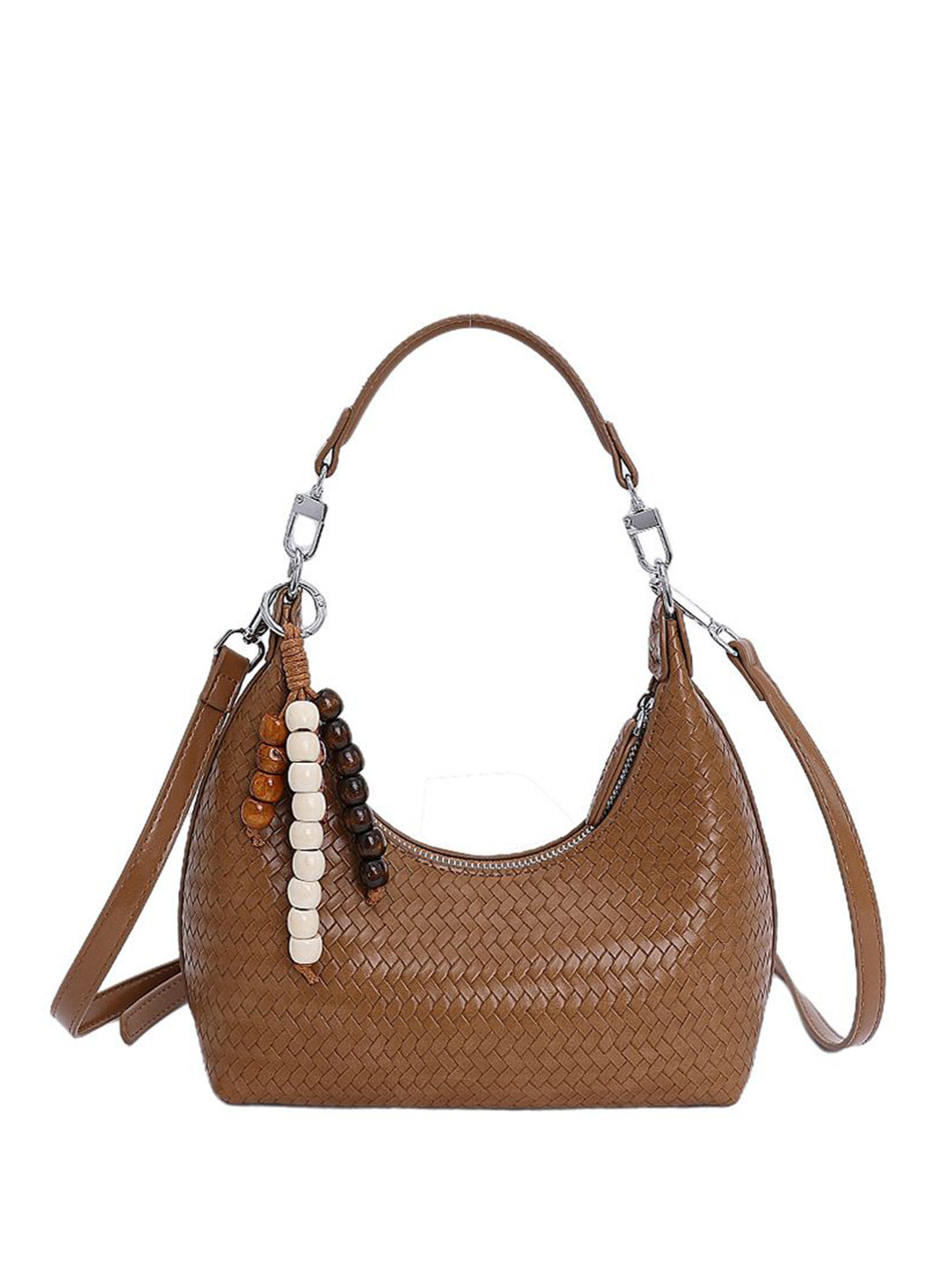 StyleCast x Revolte Women Textured Half Moon Applique Shoulder Bag