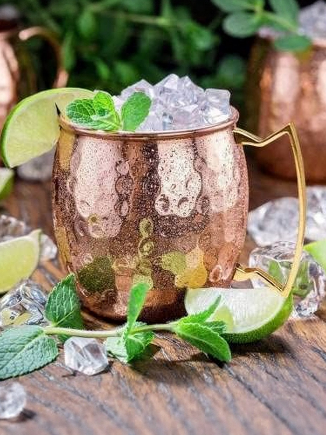 Shakuntla Vintage Set Of 2 Copper-Toned Water Glass