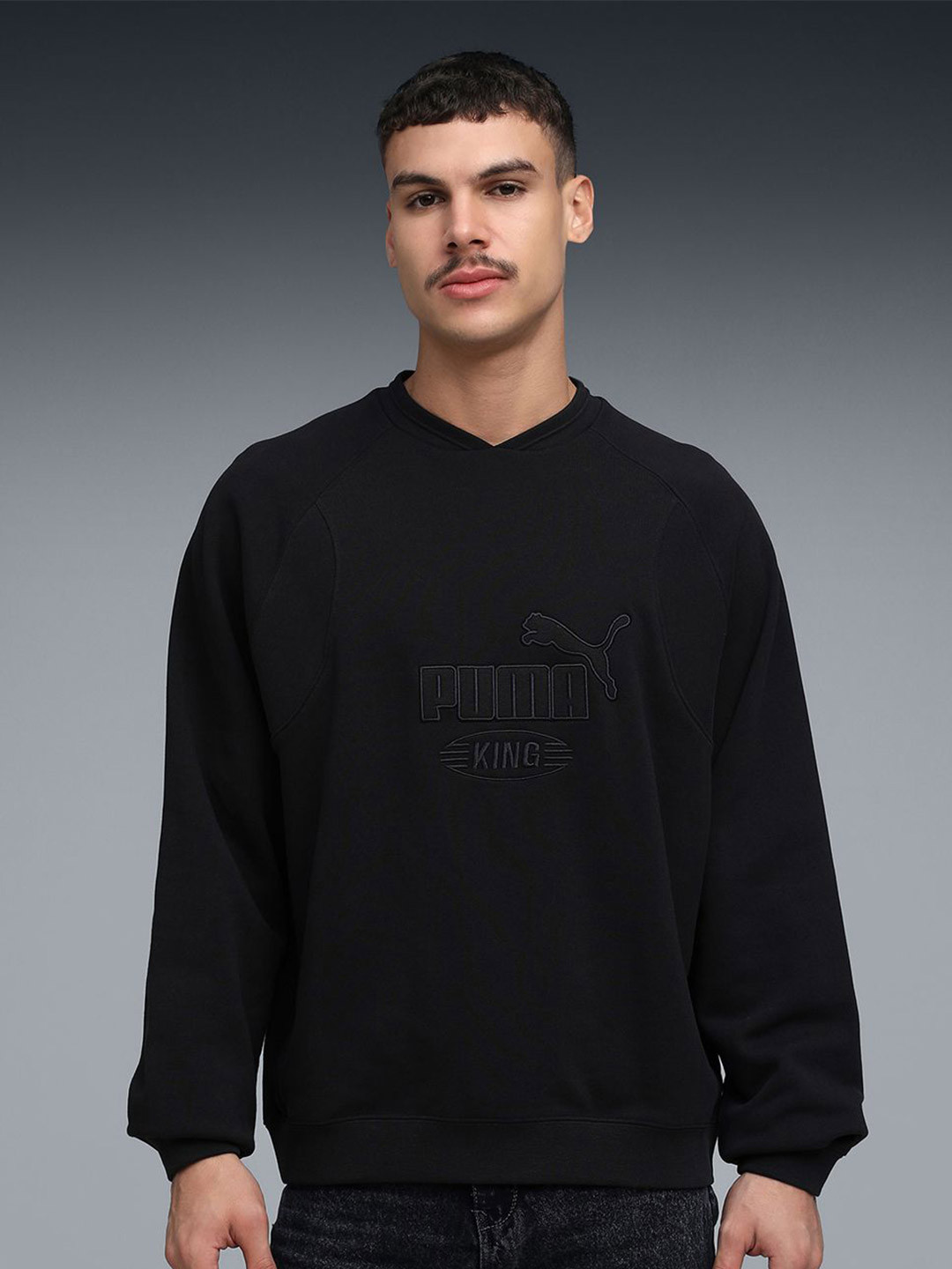 Puma KING Men Cotton Crew Sweatshirt