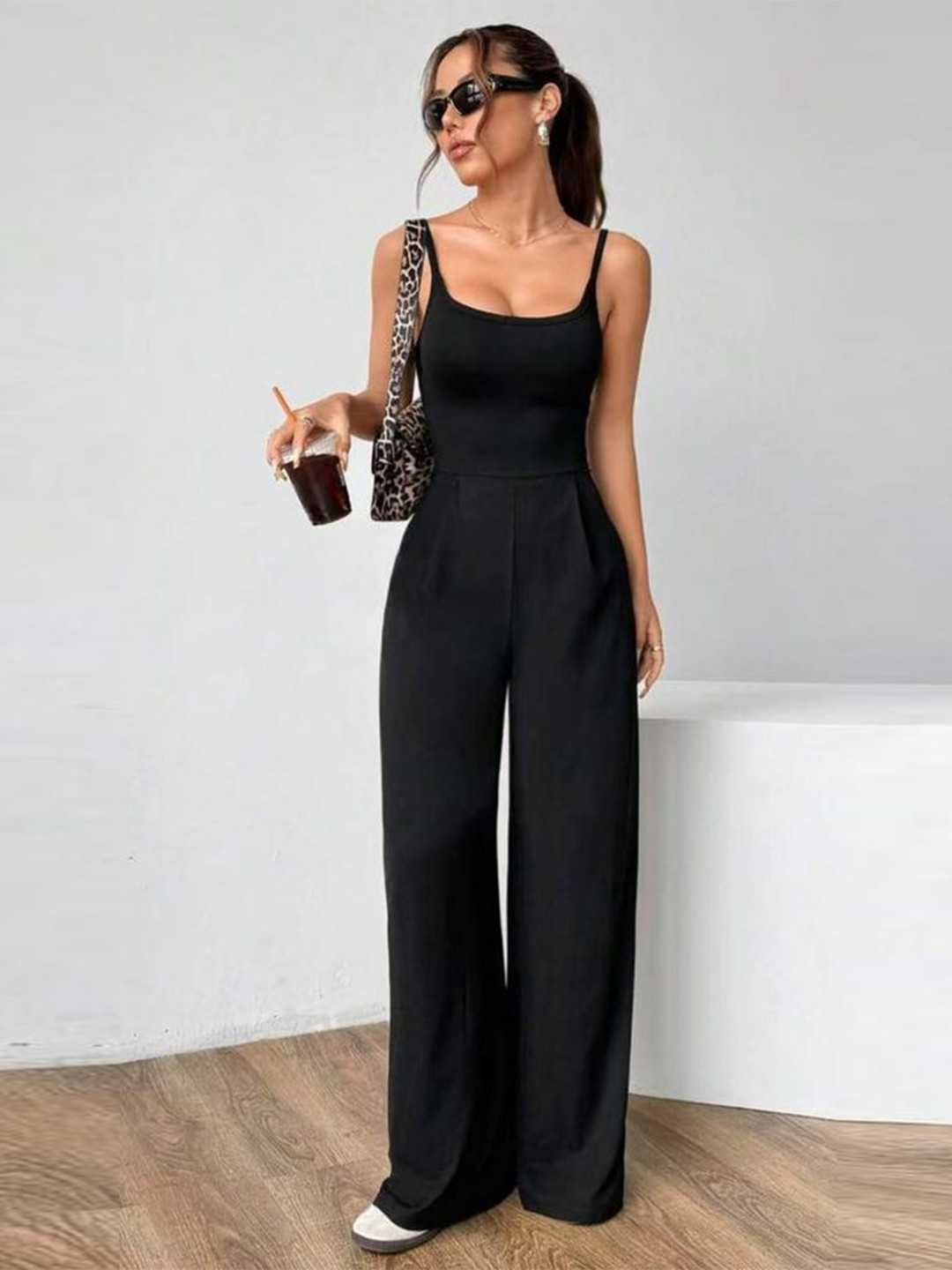 LULU & SKY Backless Basic Jumpsuit