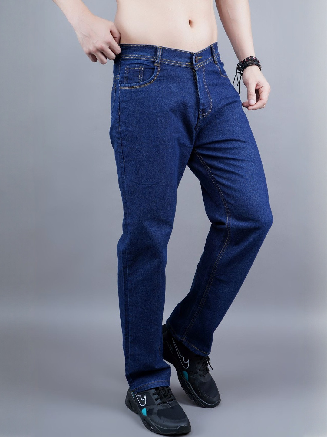 COMFITS Men Classic Mid-Rise Baggy Denim Jeans