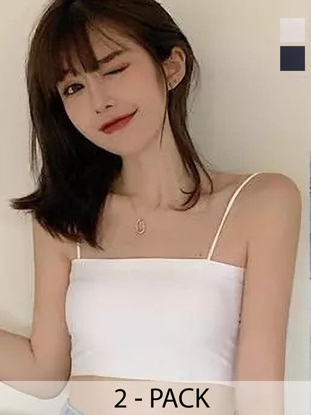 MIXFIT Women Pack Of 2 Casual Crop Bralette Tops