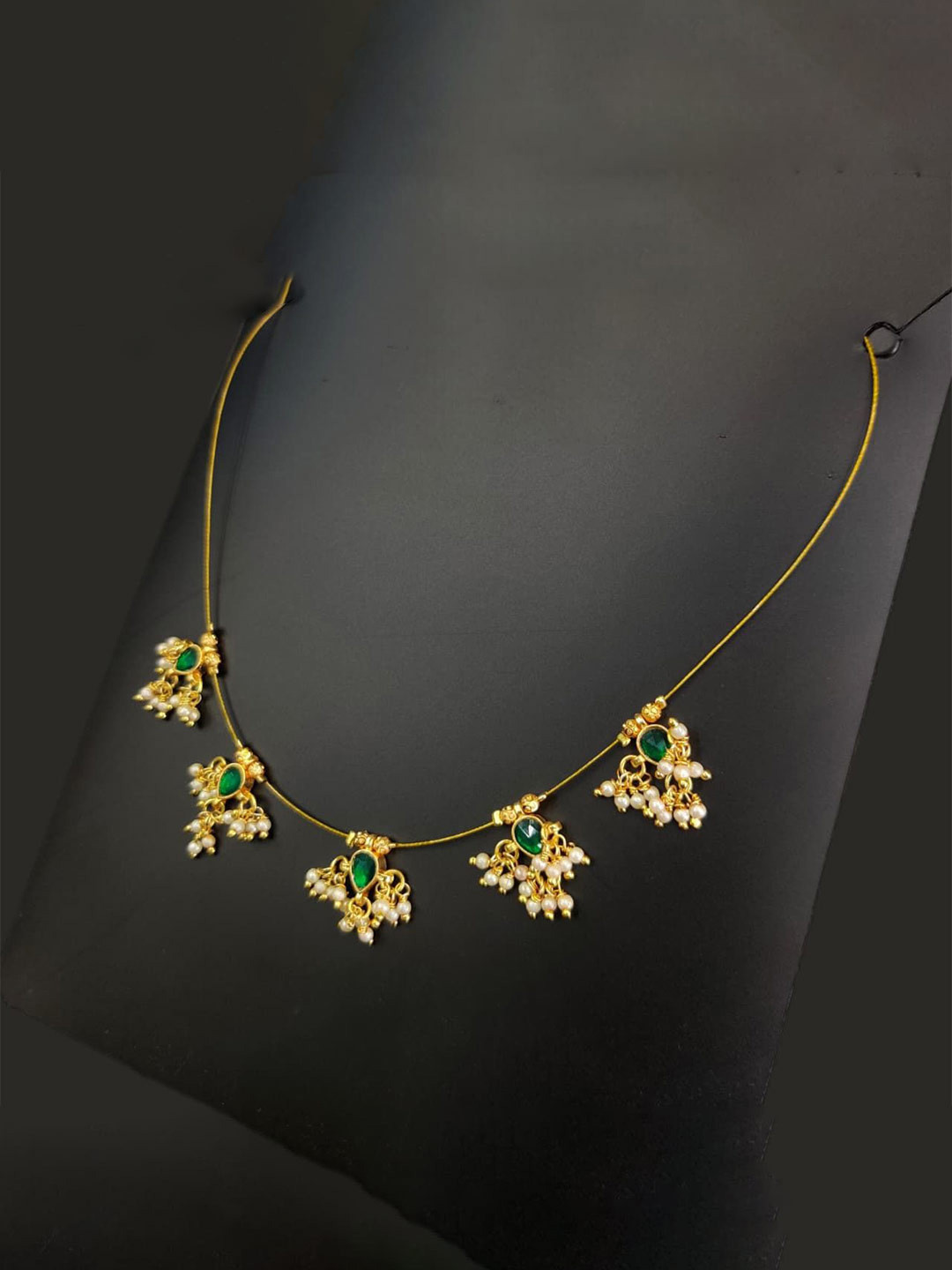Navrabeads Artificial Stones Studded & Pearls Beaded Statement Necklace