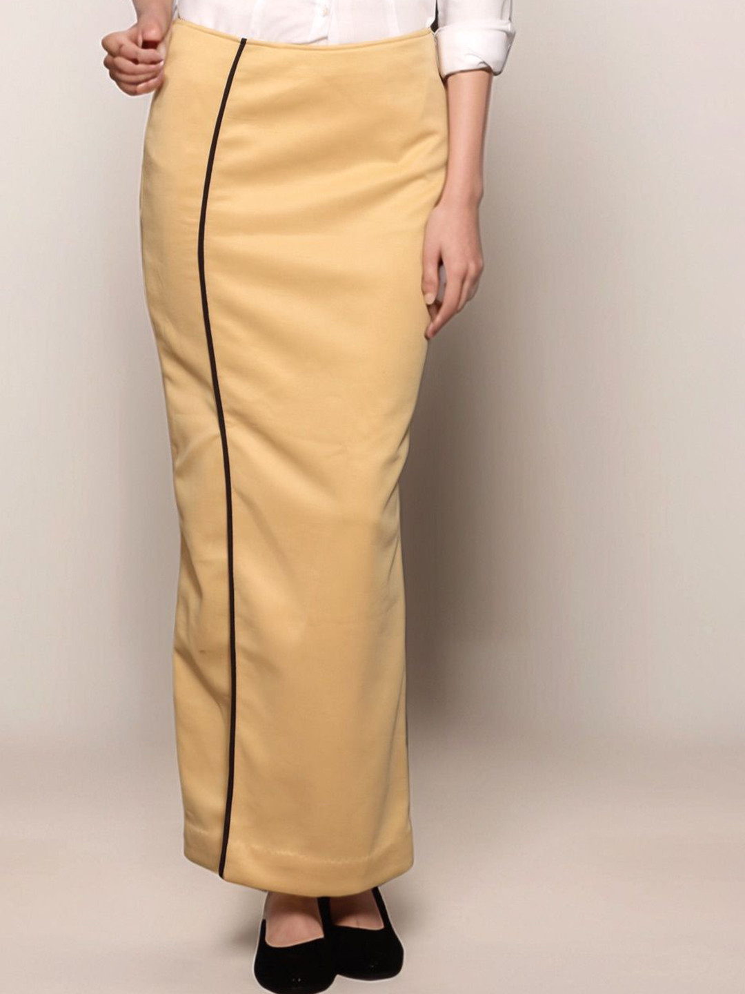 Dheeraj Sharma Women Slim Fit Straight Mid Rise Maxi Skirt