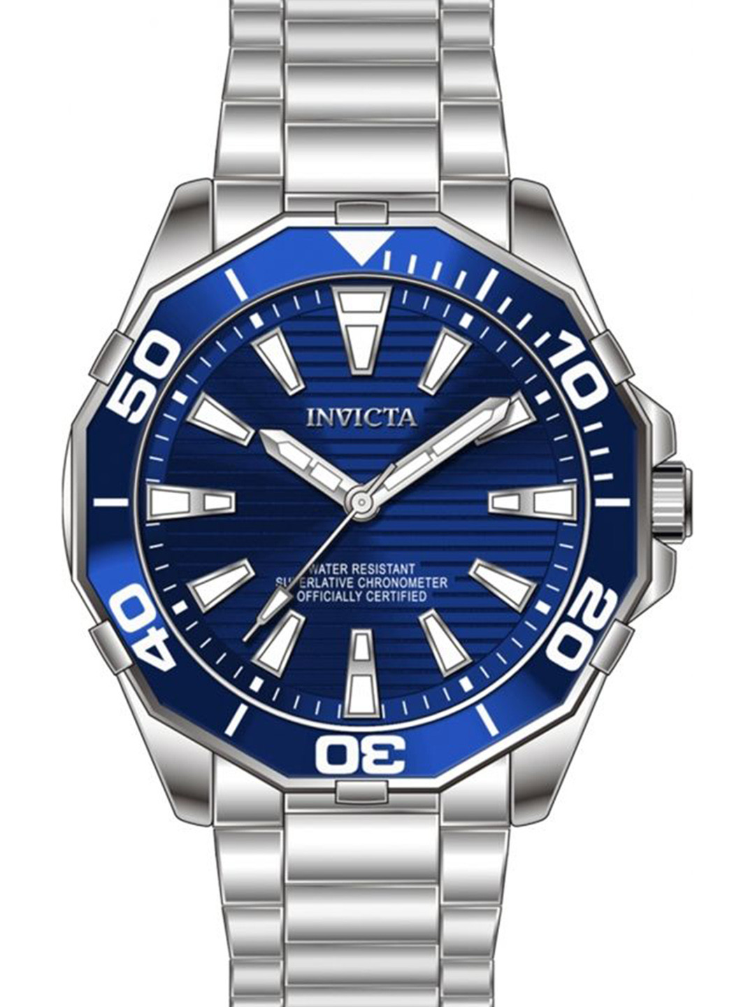 Invicta Men Pro Diver Round Dial & Stainless Steel Straps Analogue Watch 69243