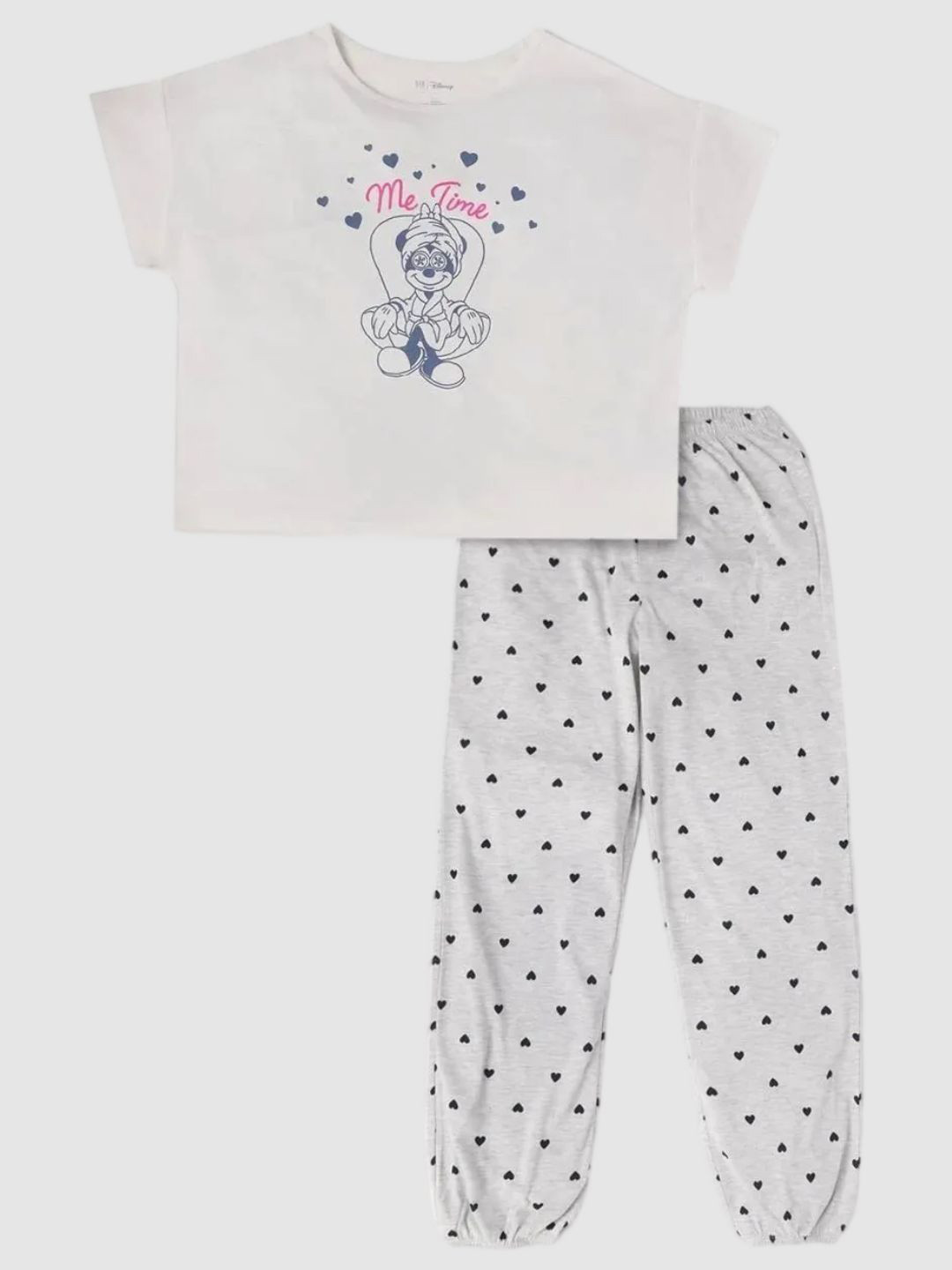 GAP Girls Mickey Mouse Character-Based Graphic Printed Round Neck Clothing Set