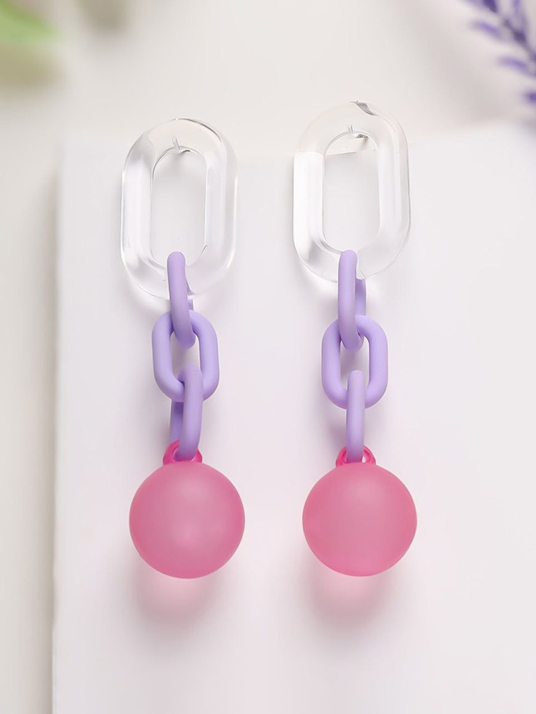 Estailo fashion Spherical Shaped Drop Earrings