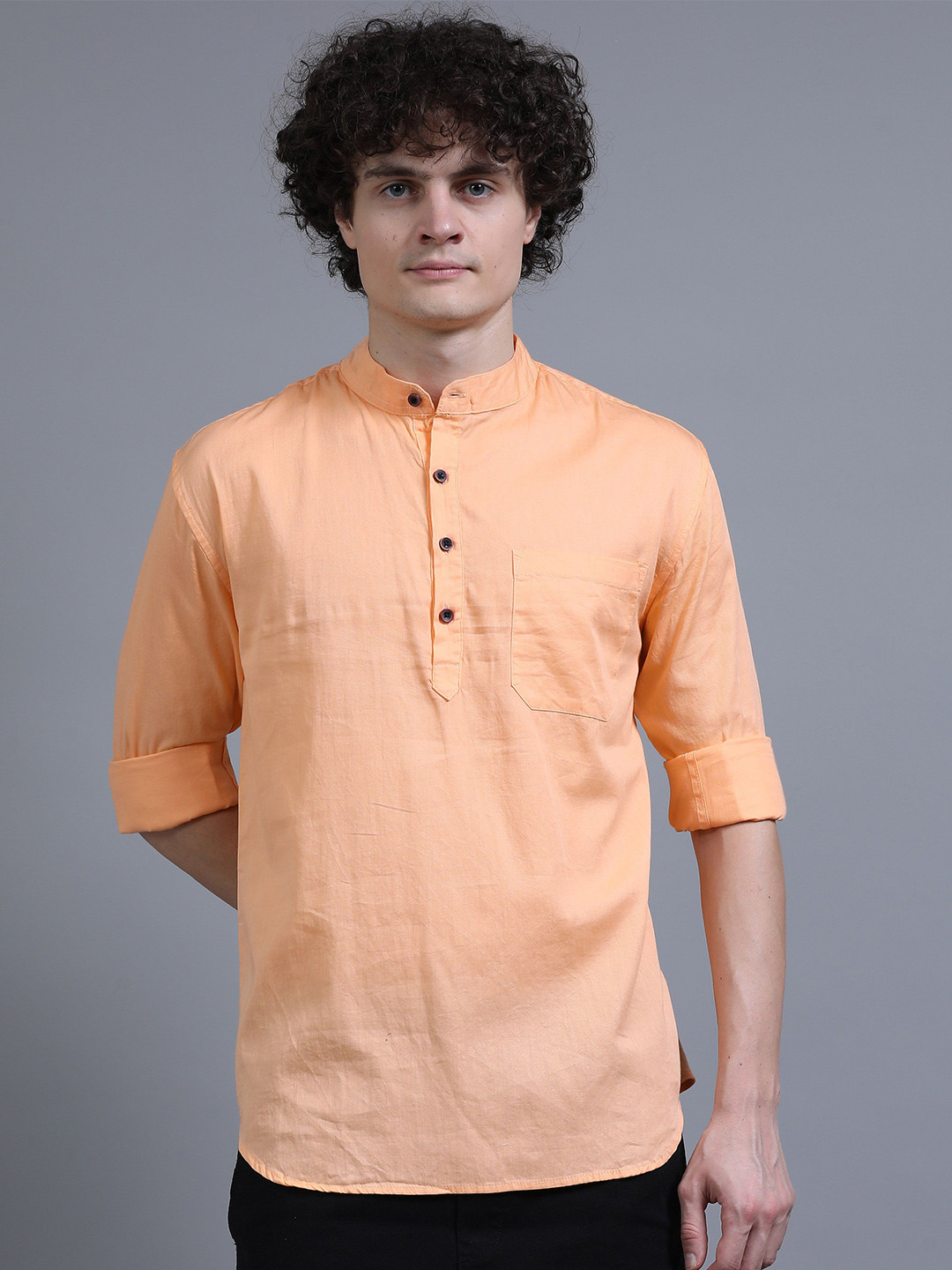 Proword Men Solid Daily Pure Cotton Straight Kurta