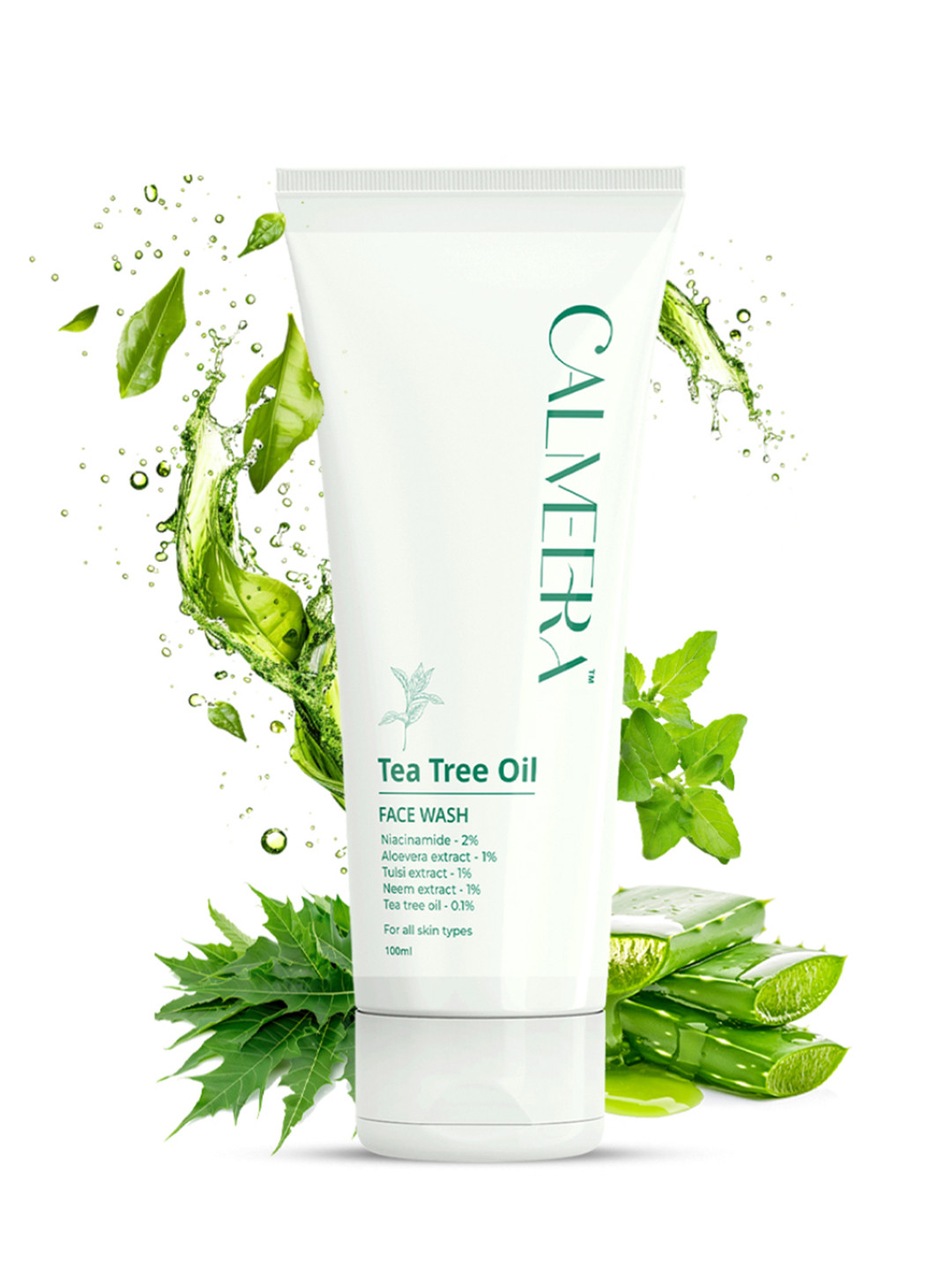 CALMEERA Tea Tree With Neem Niacinamide & Aloe Vera Face Wash - 100 ml