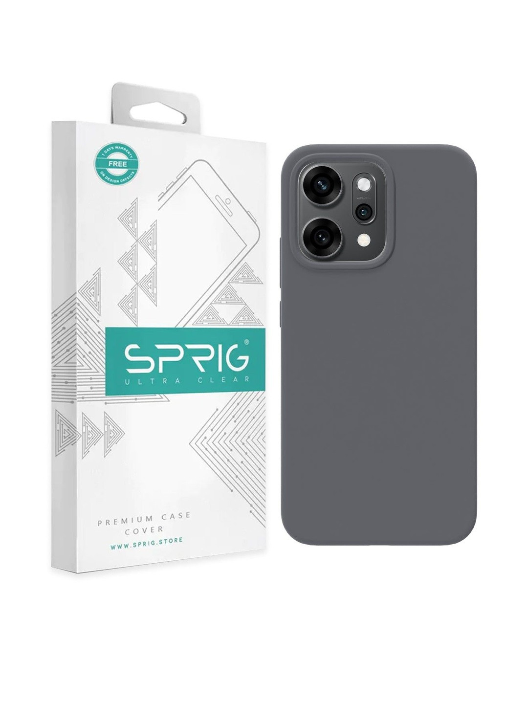 SPRIG Solid Oppo Reno 14 Pro Liquid Silicone Impact Resistant Back Cover