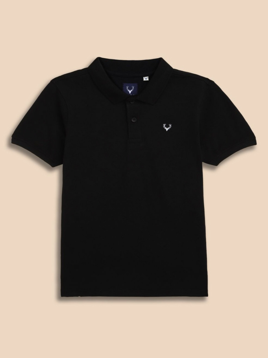 Allen Solly Junior Boys Solid Polo Collar Cotton T-shirt
