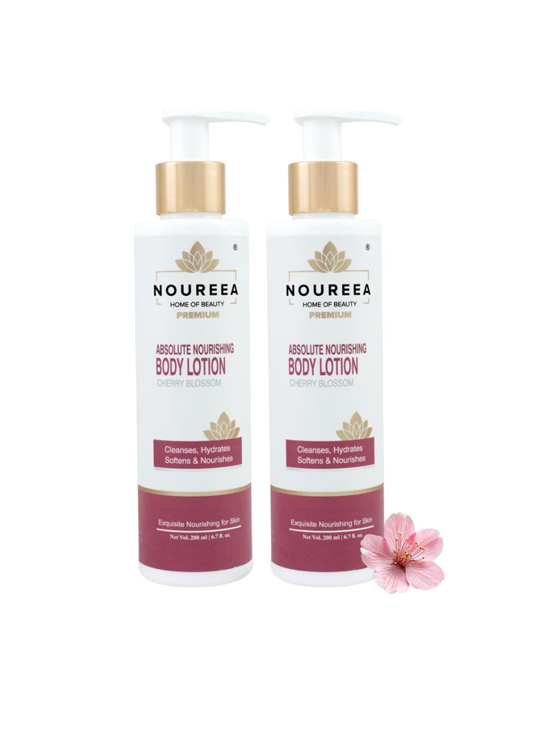 Noureea Set Of 2 Absolute Nourishing Cherry Blossom Body Lotion - 200 ml Each