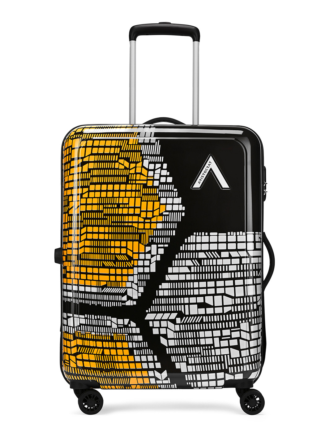 Bruce Orange Medium Hard Luggage 64cm Check-in Trolley Bag with 8-Wheel & Combination Lock