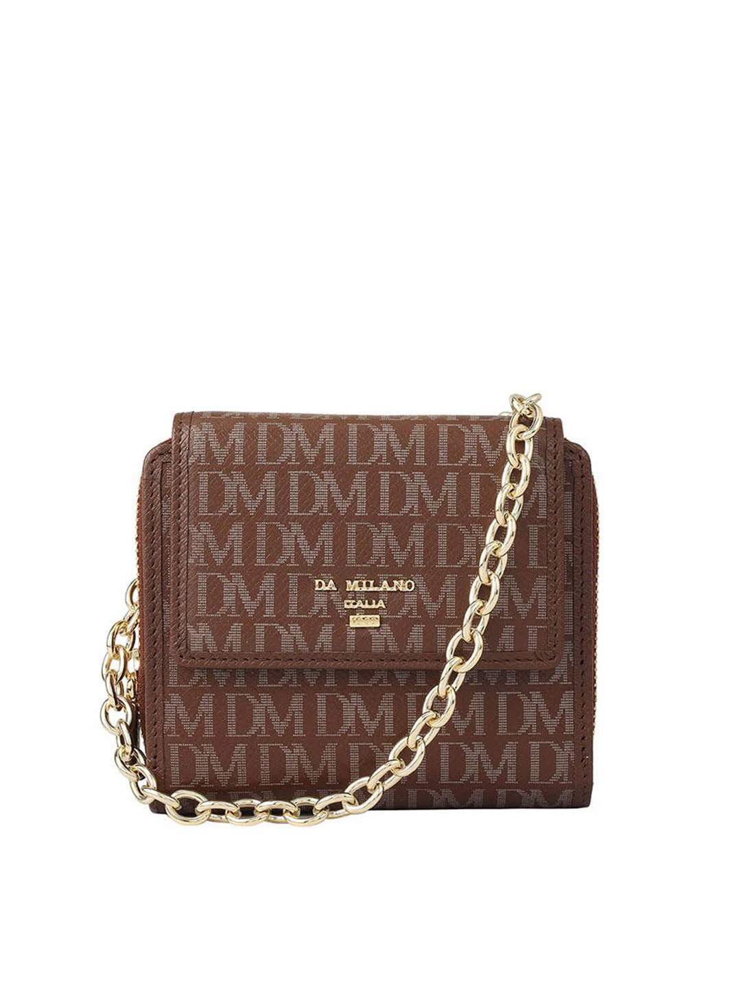 Da Milano Textured Leather Purse Clutch