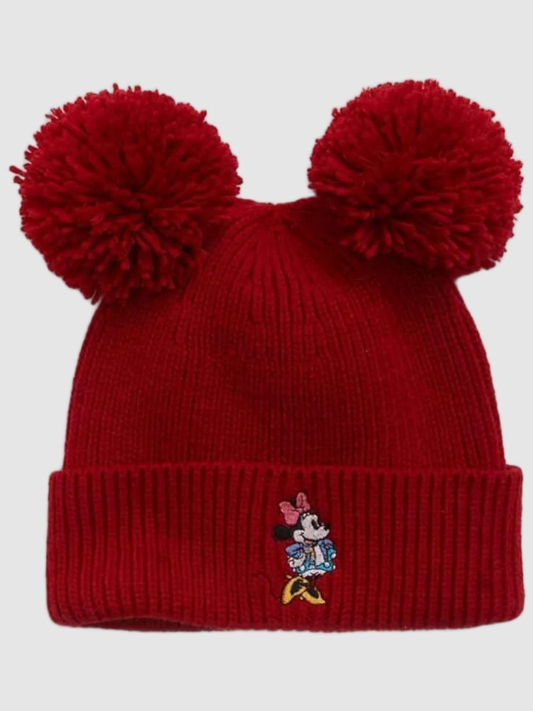 GAP Girls Minnie Mouse Print British Bobble Pom-Pom Cap