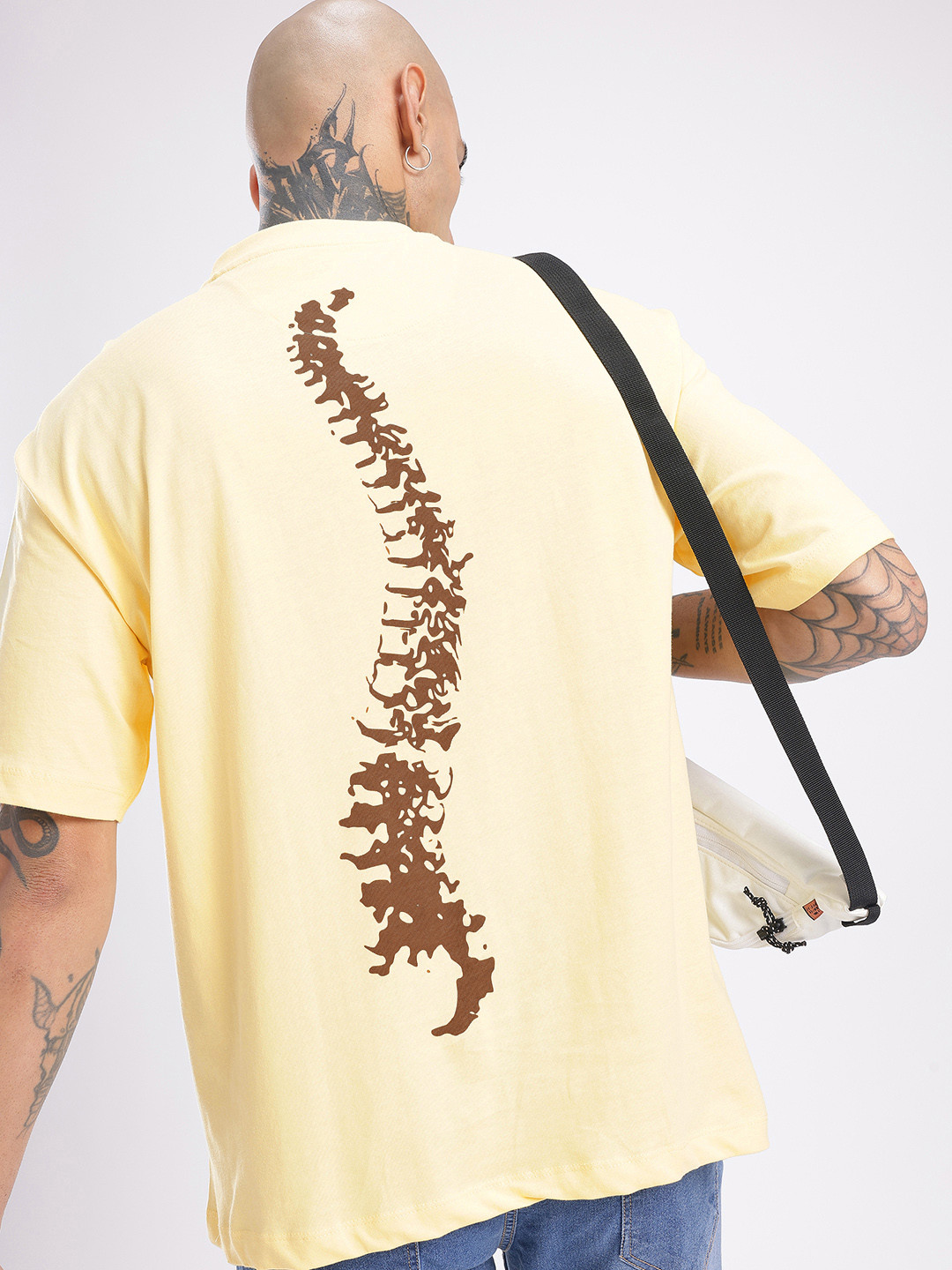 glitchez Oversized Humour Graphic Printed T-shirt