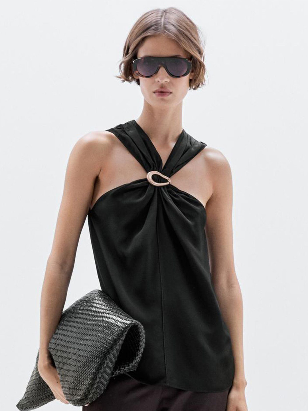 LULU & SKY Women Sleeveless A-Line Tube Regular Top