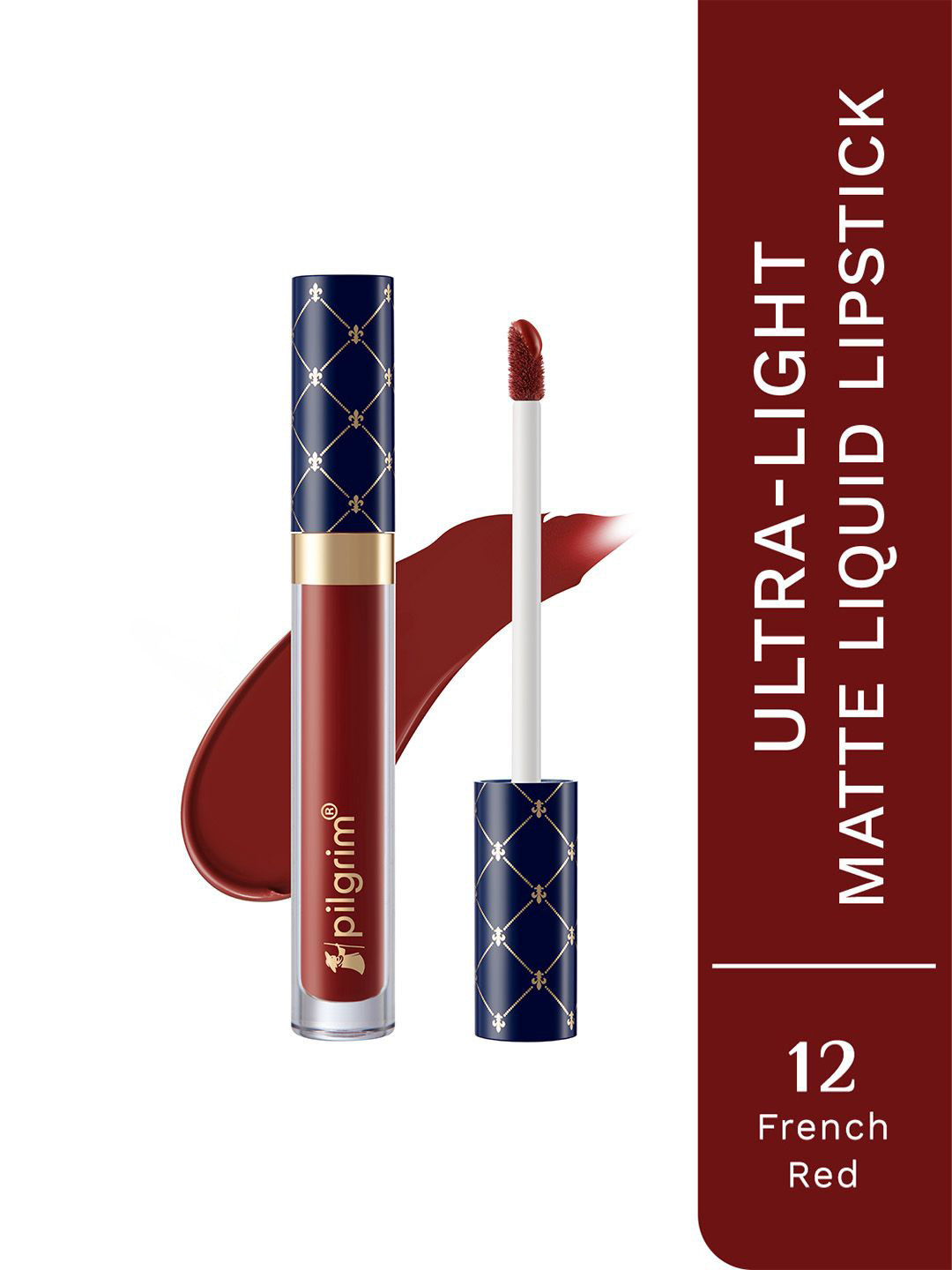 Pilgrim Oh So Crme! Ultra Light Matte Liquid Lipstick- 3.5 ml- French Red-12