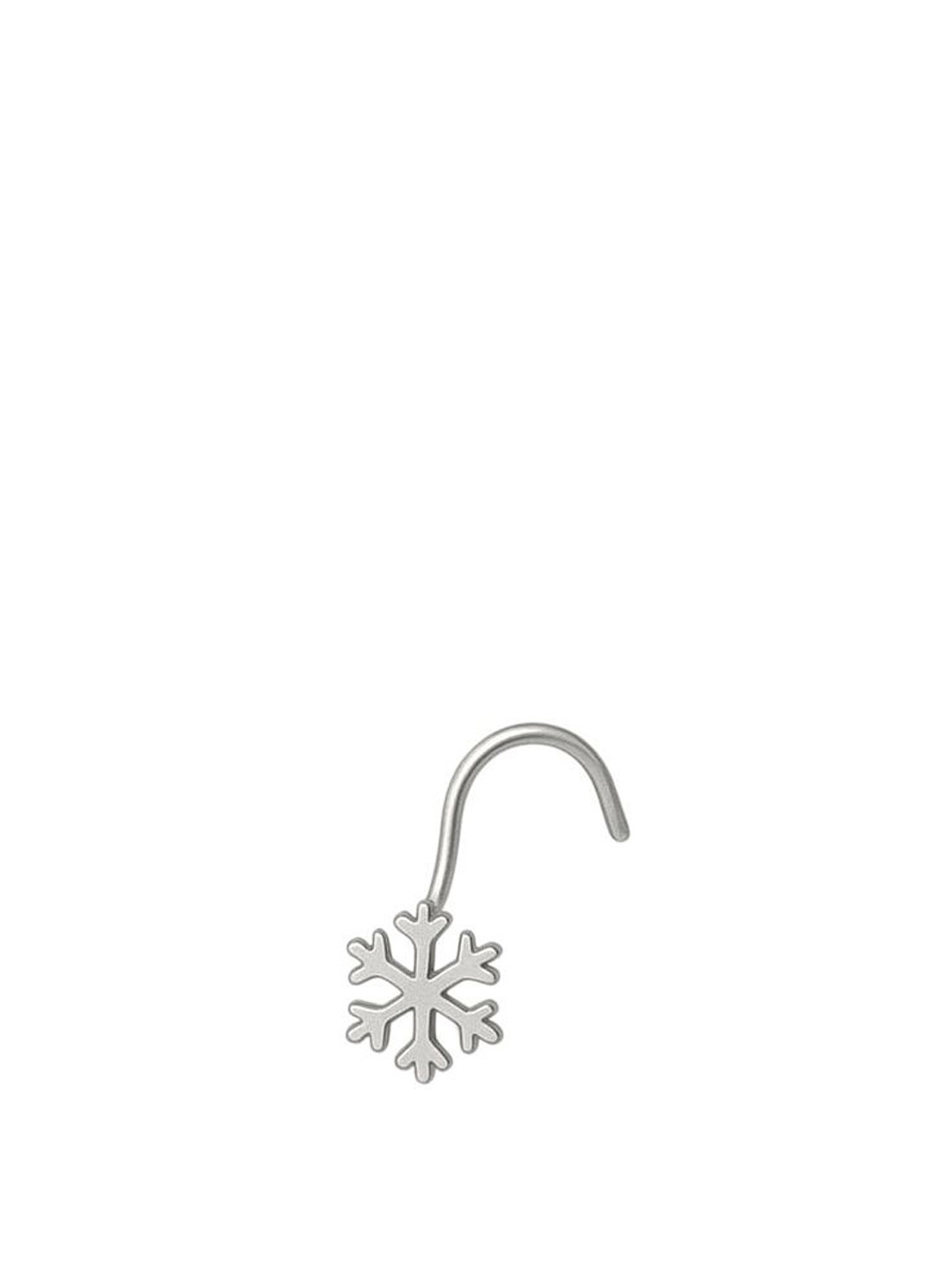 Goldnera 925 Sterling Silver Snowflake Design Stud Nosepin