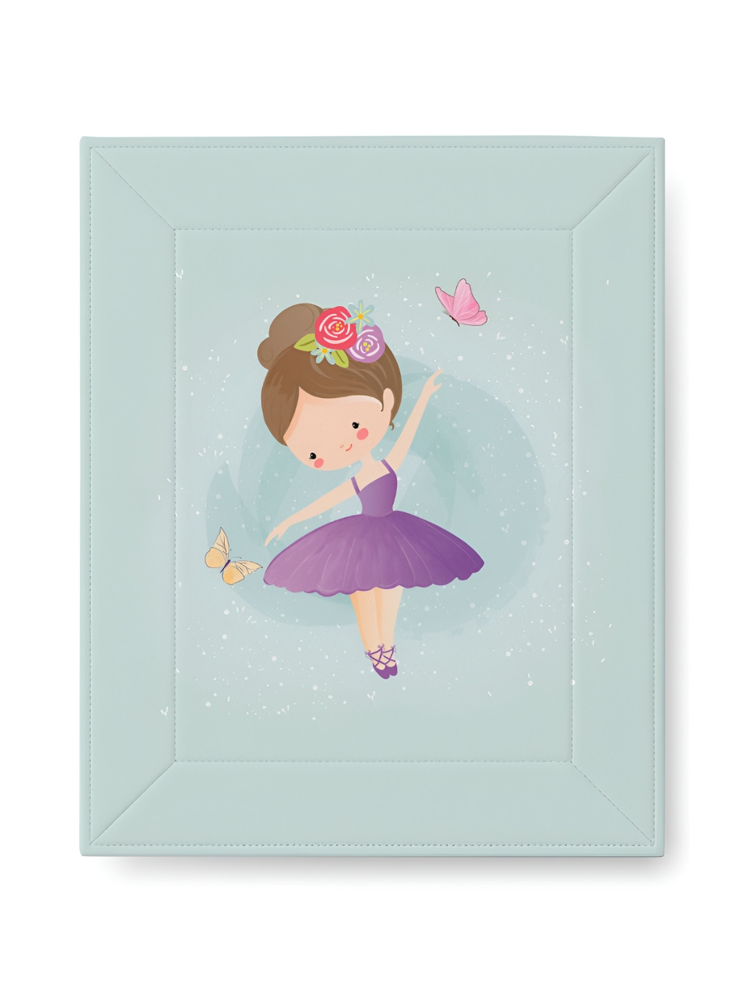 TIDY SLEEP Pink And Violet Cotton Water Resistant Mattress Protector