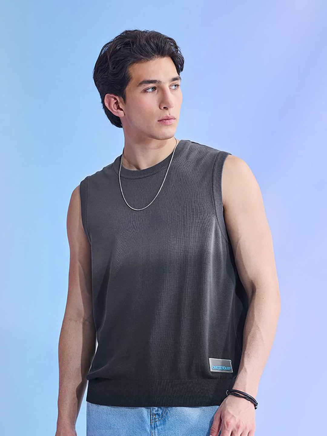 Snitch Utopia Relaxed Fit Ombre-dyed Flat Knit Tank Top