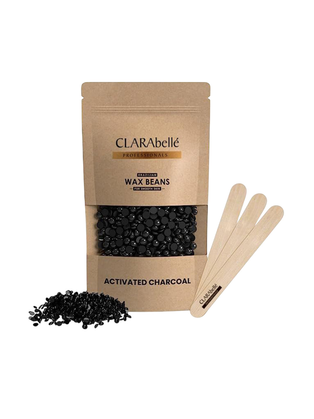 CLARABELLE PROFESSIONALS Brazilian Wax Beans- 50 g- Activated Charcoal