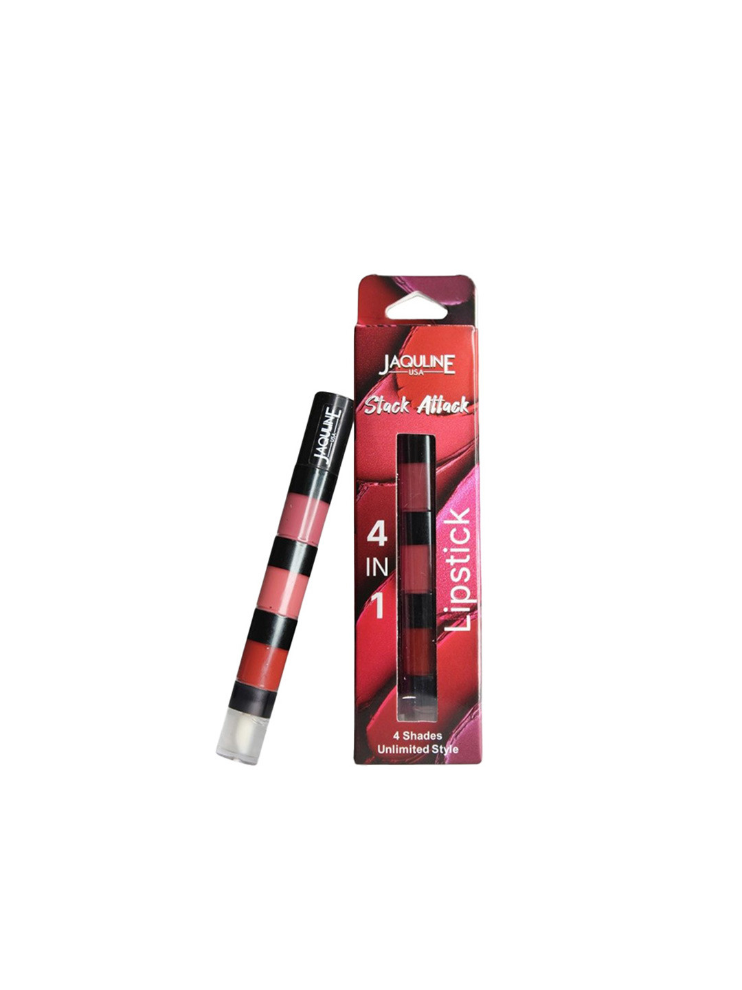 Jaquline USA Stack Attack 4 In 1 Long Lasting Liquid Lipstick - 4ml - Boss Bold