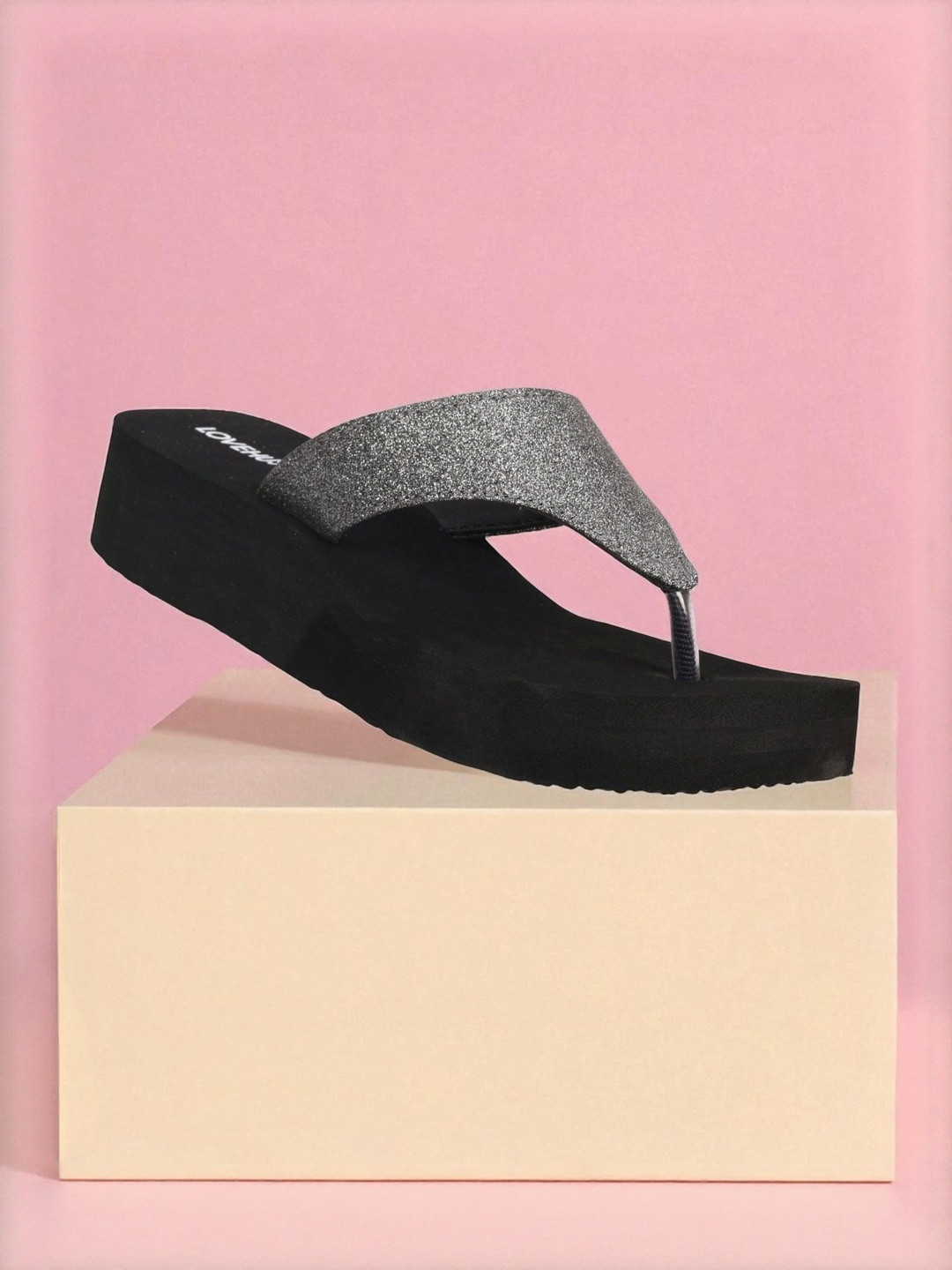 LOVEHUSH Canvas Open Toe Wedges