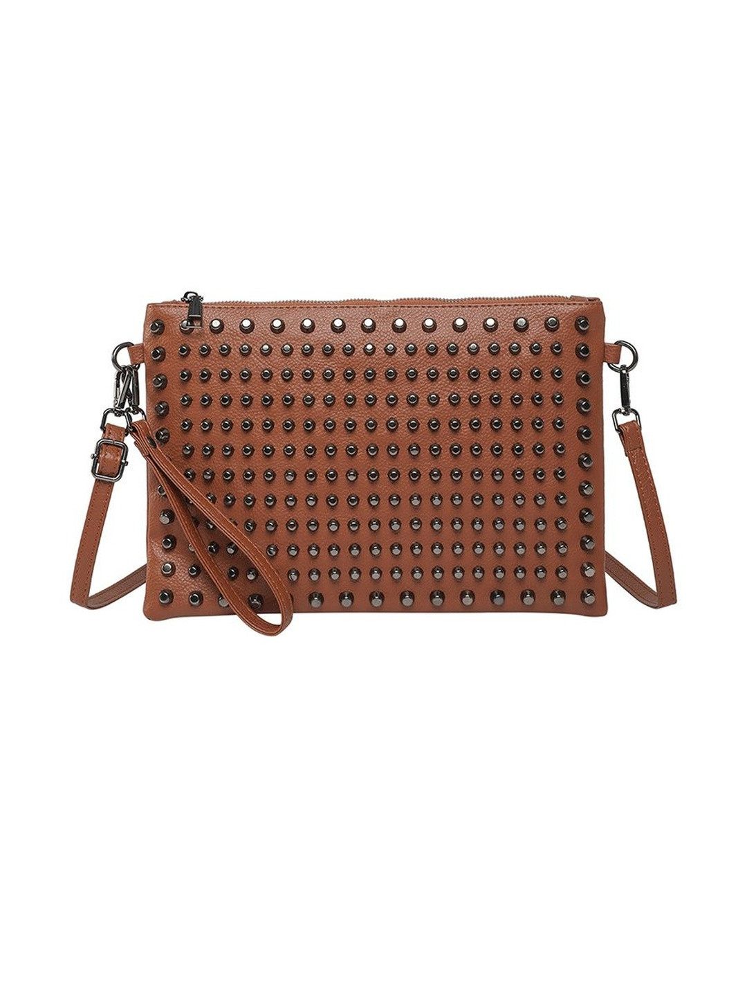 CORSICA Women Brown Solid One Handle Satchel with Applique