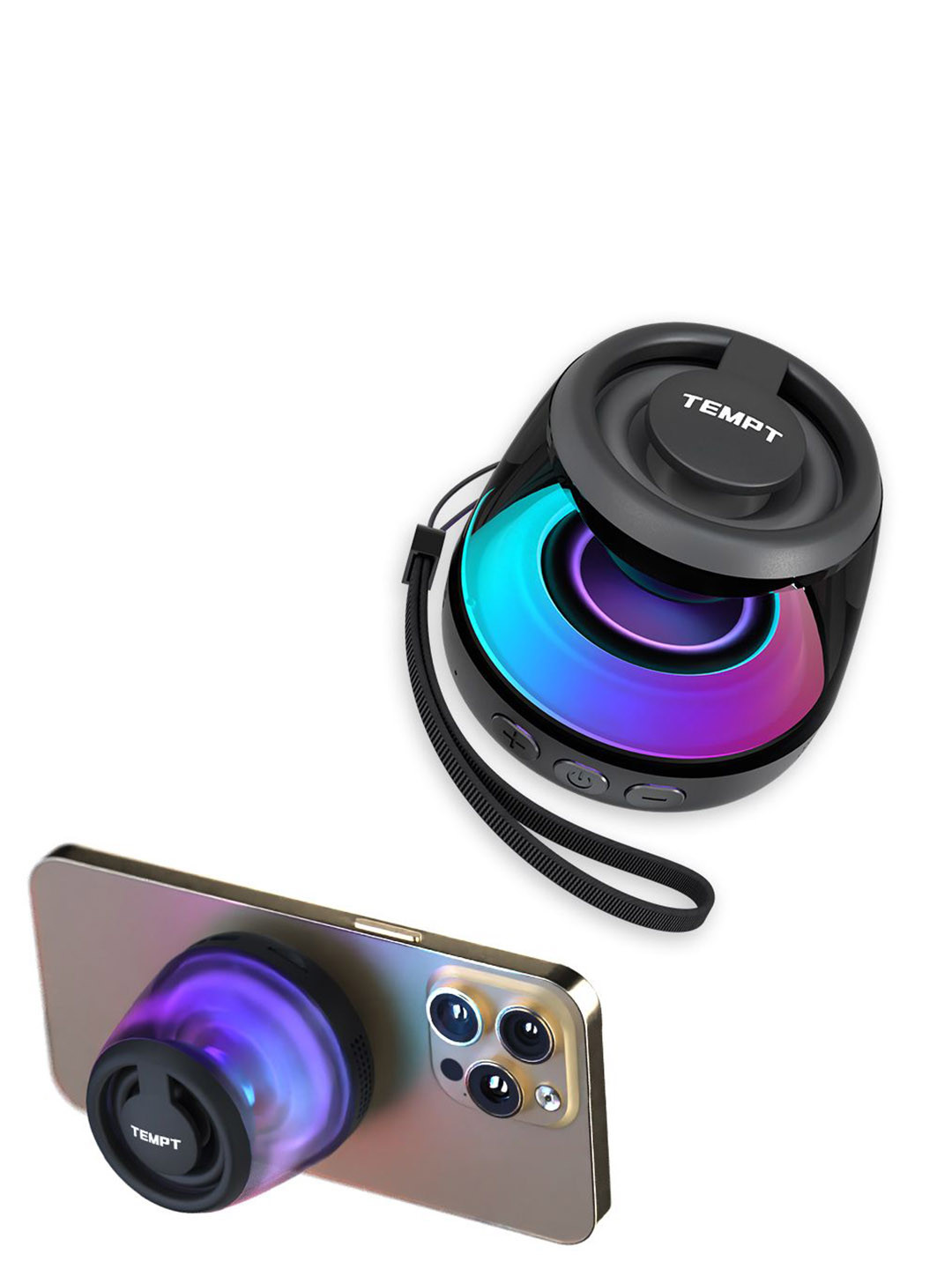 Tempt Cameo Portable Bluetooth Speaker With RGB Lights