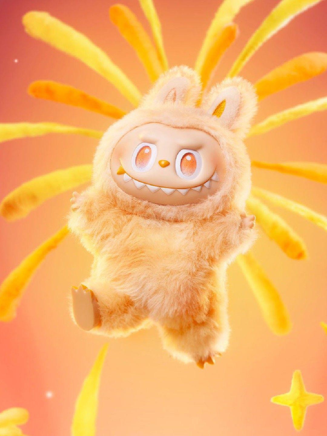 1TO FINITY Set Of 6 Monster Labubu Doll Anime Figurine Key Chains