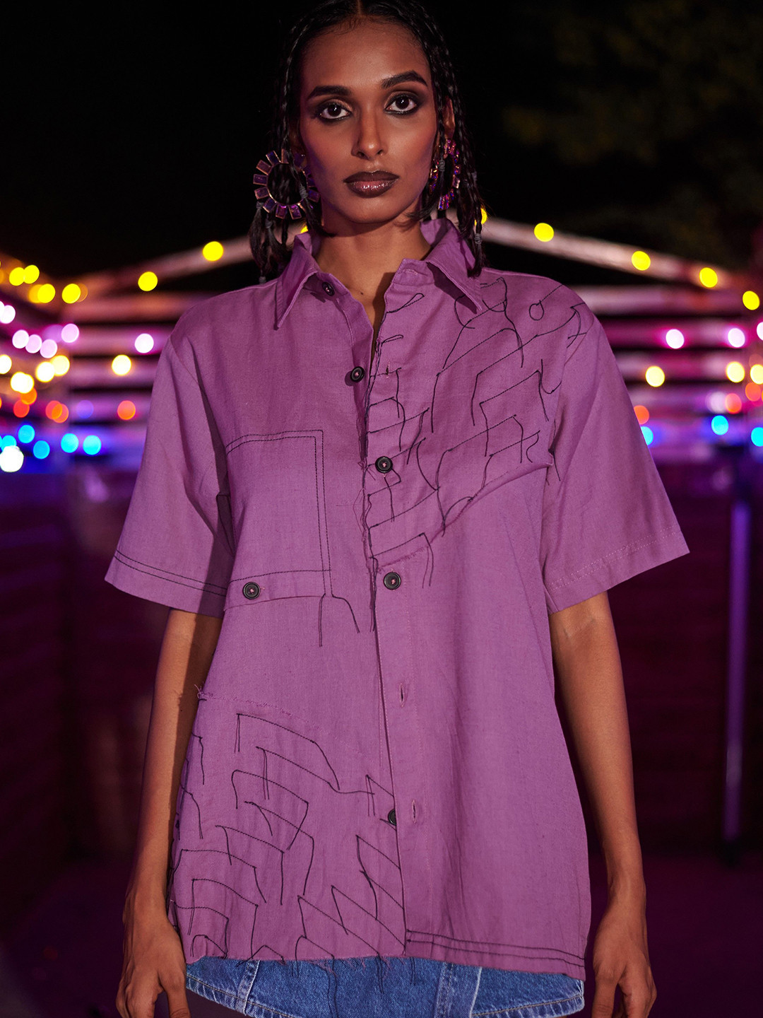 Tein Do Ek Spread Collar Cotton Regular Fit Shirt